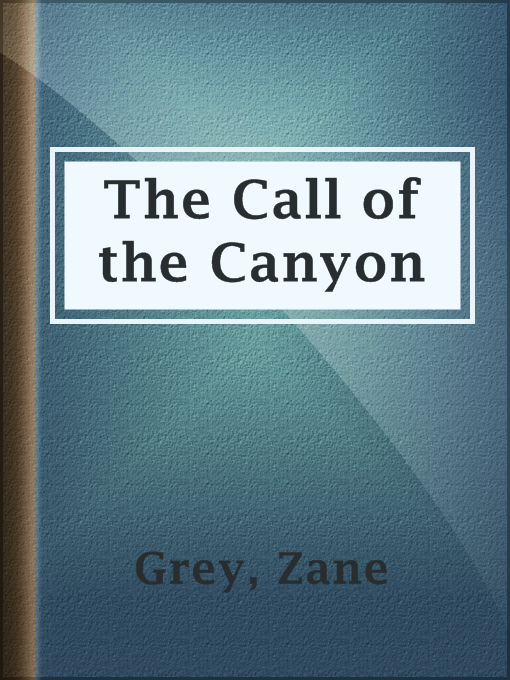 Cover of The Call of the Canyon